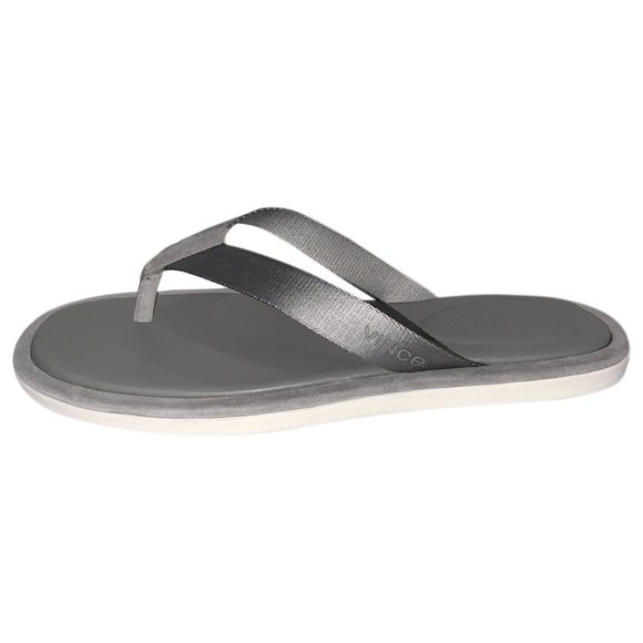 NWT VINCE MSRP$179 DARWIN B MEN\'S GRAY LINED FLIP FLOPS SANDALS SIZE 12 main image 4